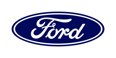 Ford logo in white script inside a blue oval.